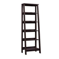 Sauder Trestle 5-Shelf Bookcase in Jamocha Wood