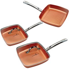 Copper Chef Non-Stick Square Fry Pan 5-Piece Set