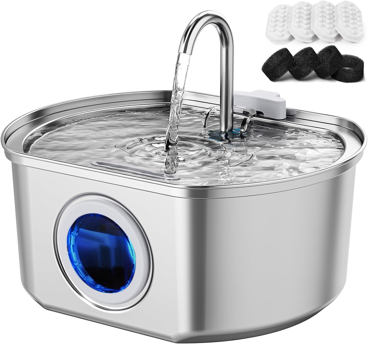 Neareal Cat Water Fountain Stainless Steel