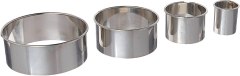 Ateco 4 Piece Stainless Steel Plain Edge Round Cutters