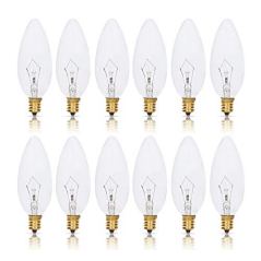 Simba Lighting Candelabra Torpedo Clear Light Bulbs