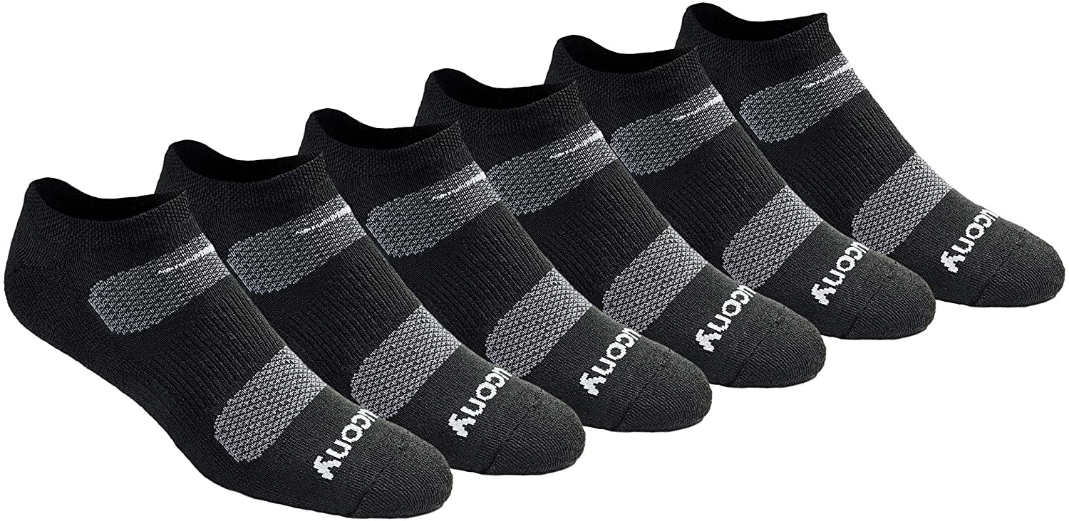 Saucony Mesh Ventilating Comfort Fit Performance No-Show Socks