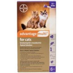 Advantage Multi Topical Solution for Cats, 9.1-18 lbs, 6 treatments