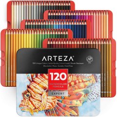 Arteza Lightfast Watercolor 120-Pencil Set