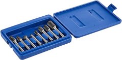 Astro Pneumatic Tool Double-Cut Carbide Rotary Burr Set with 1/4-Inch Shank