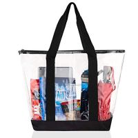 Bags for Less Clear Stadium Security Travel & Gym Zippered Tote Bag