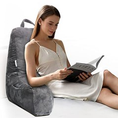 Mittagong Shredded Foam Reading Pillow with Detachable Neck Roll Pillow Support