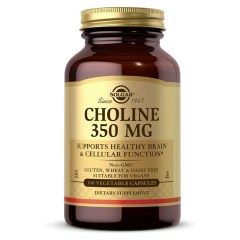 Solgar 350 mg Choline Supplements, 100 capsules