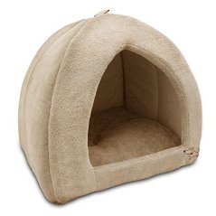 Best Pet Supplies Coral Fleece Tent Covered Pet Bed