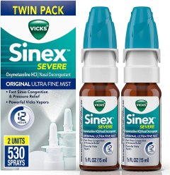 Vicks Sinex Severe Nasal Spray, Ultra Fine, 2 Pack