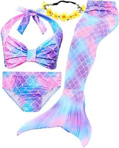 Camlinbo 3-Piece Girls Mermaid Swimsuit