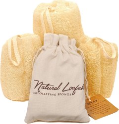 CraftsOfEgypt Set of 3 100% Natural Egyptian Organic Loofah