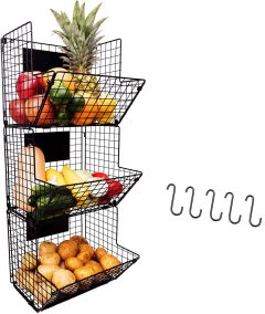 Culinary Couture 3-Tier Hanging Wire Basket