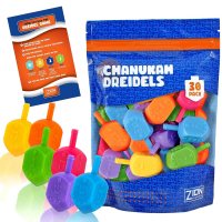 Zion Judaica Plastic Hanukkah Dreidels, 30-Pack