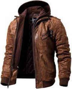 FLAVOR Men's Leather Motorcycle Jacket