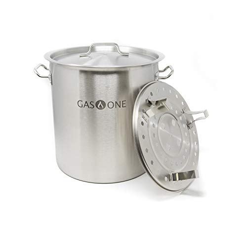 GasOne Stainless Steel Stock Pot with Steamer
