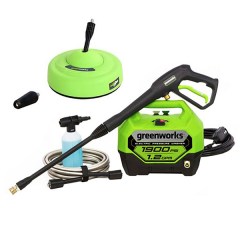 Greenworks 1900 PSI 1.2 GPM Cold Water Electric Pressure Washer Combo Kit