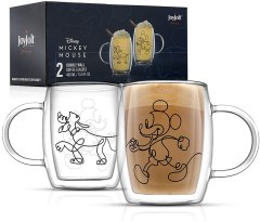 JoyJolt Aroma Mickey and Pluto Glass Set