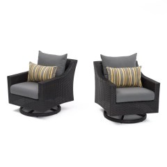 Lark Manor  Rundall Swivel Patio Chair Set