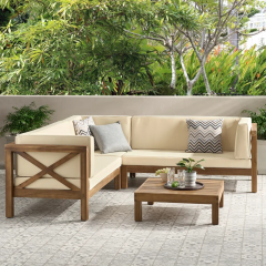 Beachcrest Home Luthersville 4-Piece Sectional Seating Sofa Set