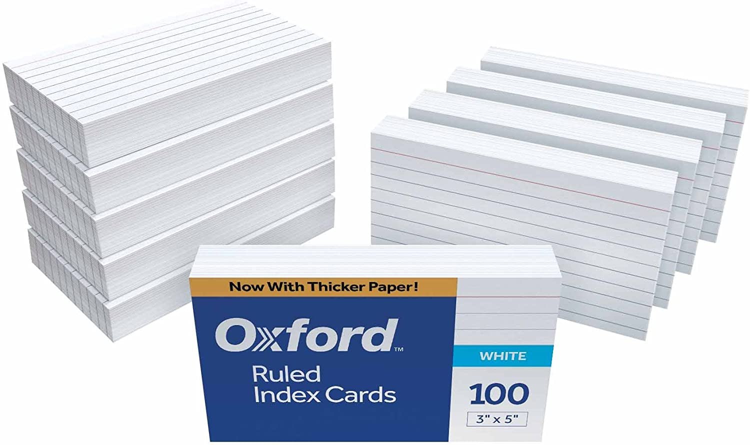 Oxford 3 x 5&quot; White Ruled Index Cards, 1,000-Count