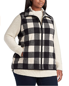 Chaps Plus-Sized Fleece-Lined Sherpa Vest