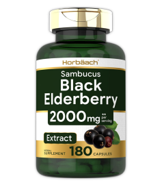 Horbäach Black Elderberry Capsules 2000mg