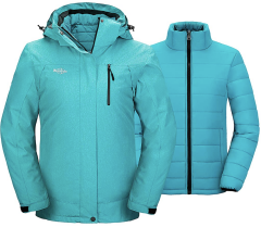 Wantdo Women's 3 in 1 Waterproof Ski Jacket