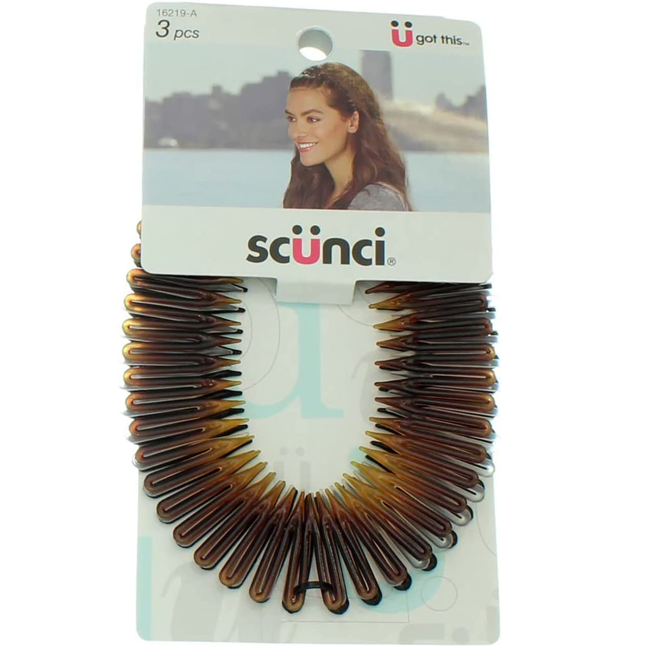 Scunci Stretch Hair Combs (3-Count)
