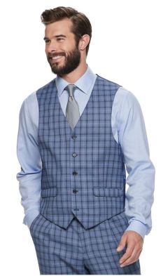 Steve Harvey Fitted Stretch Suit Vest