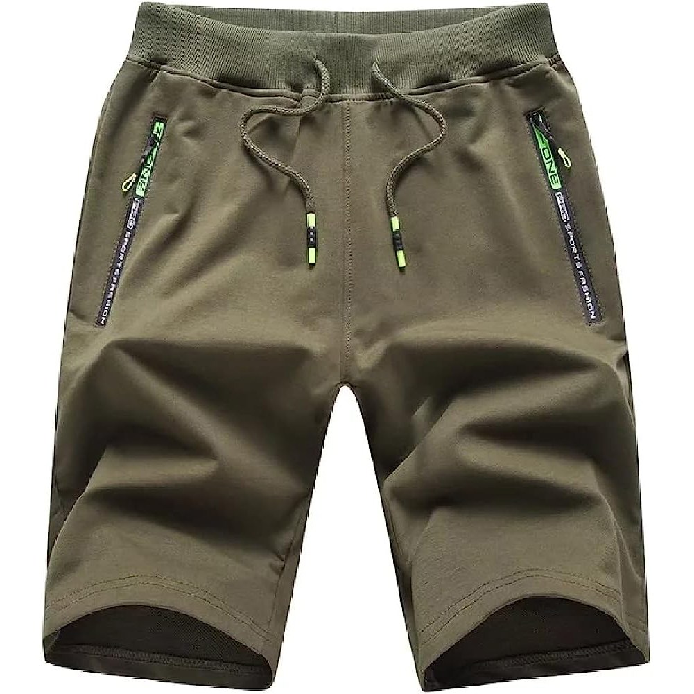 Tansozer Men's Casual Elastic Waist Shorts