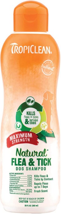 TropiClean Natural Flea & Tick Dog Shampoo