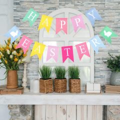 TUPARKA 2 Pcs Colorful Happy Easter Banners