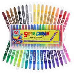 U.S. Art Supply Gel Crayons Set of 36 Colors