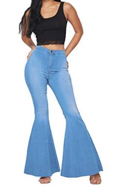 Vibrant Fitted Bell Bottom Jeans