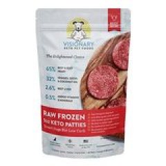 Visionary Pet Foods Frozen Raw Keto Beef Recipe Sliders