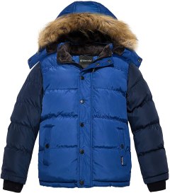 Wantdo Boys' Hooded Warm Winter Coat Thicken Puffer Jacket