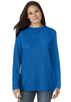 Woman Within Thermal Sweatshirt