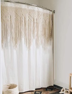YoKii Macrame Shower Curtain
